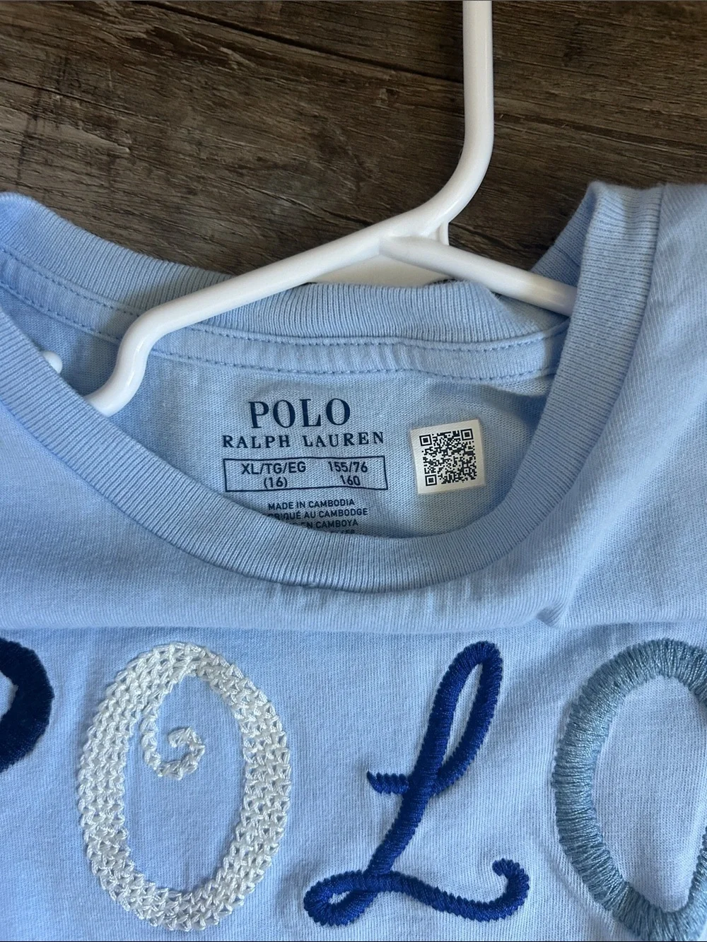 Ralph Lauren Light Blue POLO Ruffle-Hem Kids Dress xl